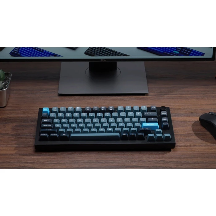 Keychron Q1 Pro, LEDs RGB, hot-swap, schwarz/blaugrau, Keychron K Pro RED, USB/Bluetooth, DE