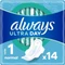 Always Ultra Normal mit Flügeln (Größe 1) Damenbinden Vorschaubild