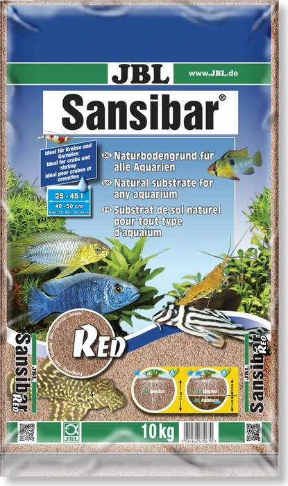 JBL Sansibar RED Bodengrund für Süßwasser und Meerwasser-Aquarien, 10kg