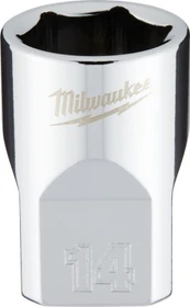 Milwaukee Four Flat Außensechskant Steckschlüssel 3/8", 14x28mm, 1 Stück