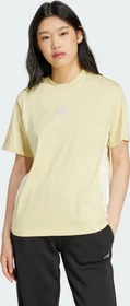 adidas Essentials 3-Streifen Cotton T-Shirt kurzarm powder yellow/white (Damen)