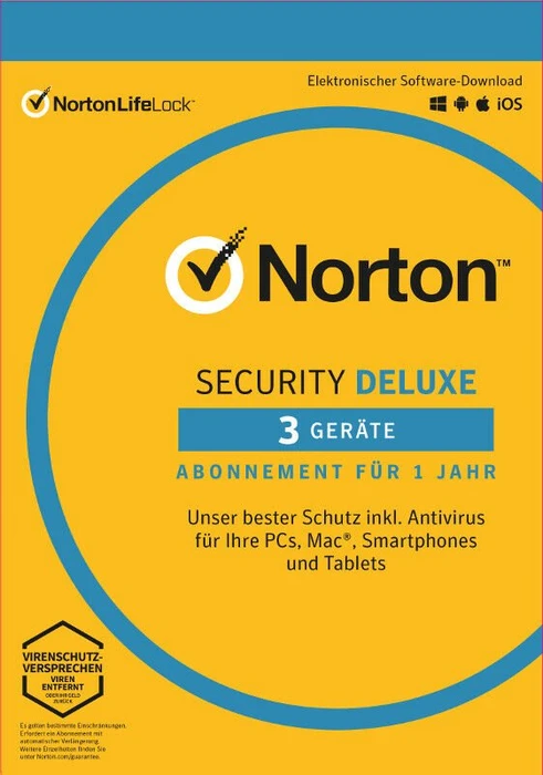 NortonLifeLock Norton Security Deluxe 3.0, 3 User, ESD (deutsch) (Multi-Device)
