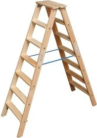Krause Stabilo Professional Holz 2-tlg. Stehleiter, 2x 7 Stufen