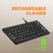 Perixx Periboard-732 Wireless Mini Keyboard, schwarz, LEDs weiß, USB, FR Vorschaubild