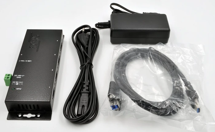 Exsys Industrial Wallmount USB-Hub, 4x USB-A 3.0, USB-B 3.0 [Buchse]