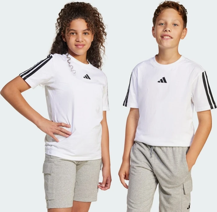 adidas Essentials T-Shirt kurzarm weiß/schwarz (Junior)