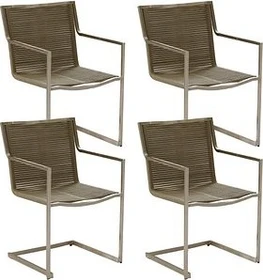 Garden Pleasure Sienna Freischwinger Gartensessel, 4 Stück