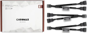 Noctua NA-SYC1 chromax.black, 4-Pin auf 2x 4-Pin Verteiler, sleeved, 11.5cm, schwarz, 3er-Pack