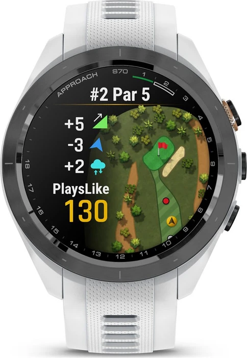 Garmin Approach S70 42mm GPS-Golfuhr black ceramic/white