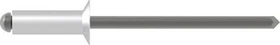 Gesipa Alu/Stahl Senkkopf 120° Blindniete 4x20mm, 500 Stück