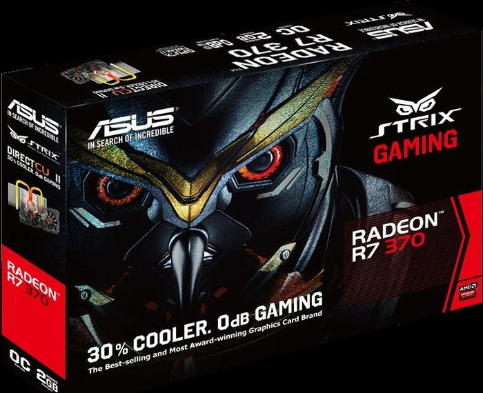 ASUS Strix Radeon R7 370, STRIX-R7370-DC2OC-2GD5-GAMING, 2GB GDDR5, 2x DVI, HDMI, DP