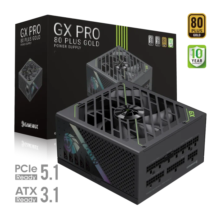 GameMax GX Pro Gold 750G schwarz 750W, ATX 3.1