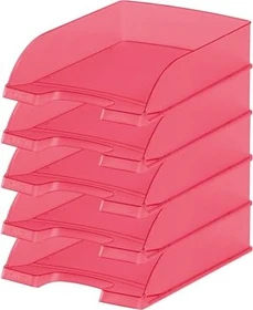 Leitz Plus Briefablage Standard, rot/transparent