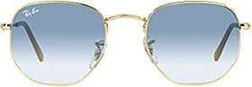 Ray-Ban RB3548 Hexagonal 51mm gold/light blue gradient