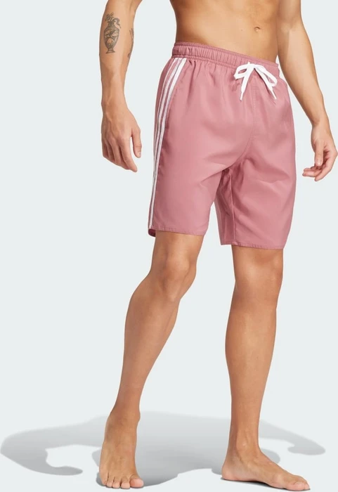 adidas 3-Streifen CLX Badeshorts preloved crimson/white (Herren)