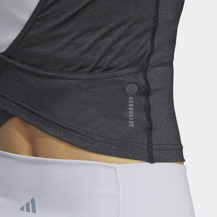 adidas Yoga Studio Crop Funktionsshirt ärmellos schwarz (Damen)