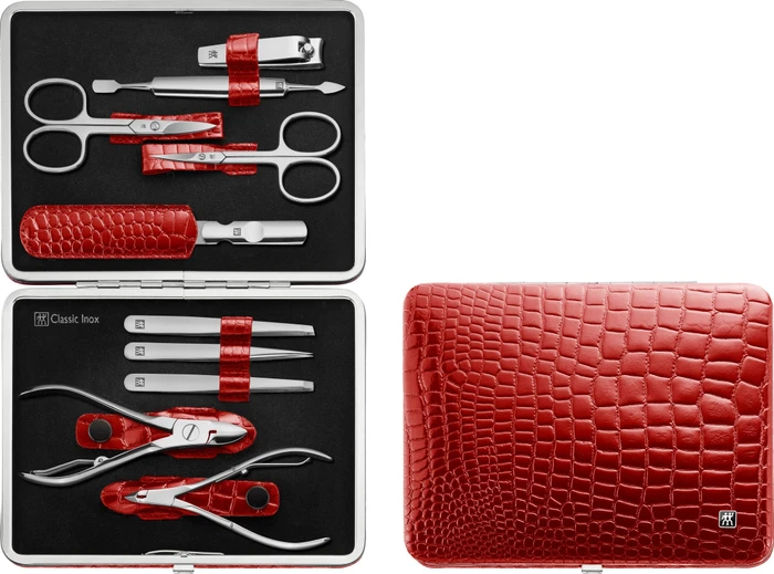 Zwilling Taschen-Etui Maniküre/Pediküre-Set 10-teilig rot