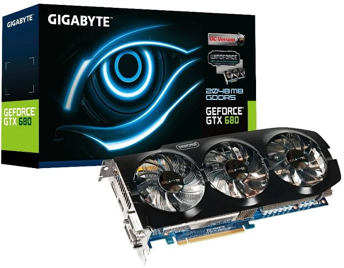 GIGABYTE GeForce GTX 680 OC, 2GB GDDR5, 2x DVI, HDMI, DP