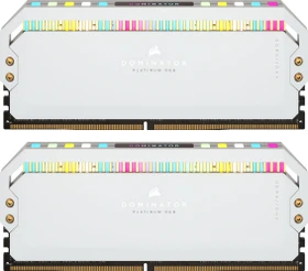 Corsair Dominator Platinum RGB weiß UDIMM 64GB Kit, DDR5-5200, CL40-40-40-77