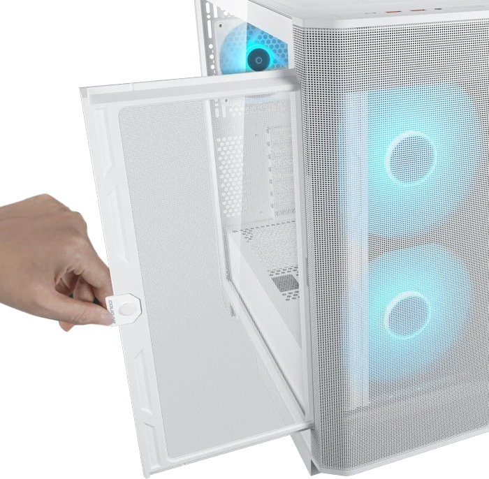 Cougar Airface Flo RGB, schwarz, Glasfenster