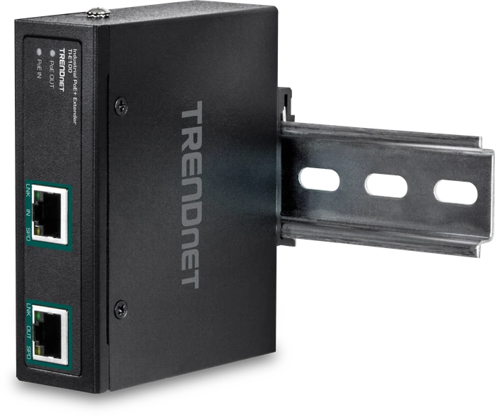 TRENDnet Industrial Wallmount Gigabit PoE-Extender, 2x RJ-45, 30W PoE+ PD