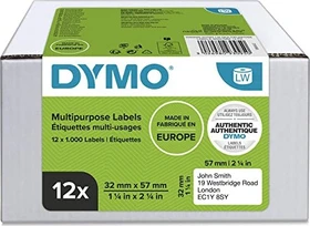 Dymo Etiketten LabelWriter 11354, 57x32mm, ablösbar, weiß, 12er-Pack (12000 Etiketten)