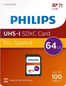 Philips Ultra Pro R100/W80 64GB, UHS-I U3, Class 10