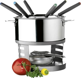 Mäser Fondue-Set silber/schwarz, 10-tlg.