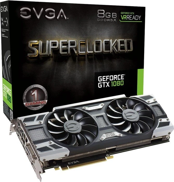 EVGA GeForce GTX 1080 SC Gaming ACX 3.0, 8GB GDDR5X, DVI, HDMI, 3x DP