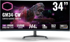 Cooler Master GM34-CW Curved Gaming Monitor, 34"