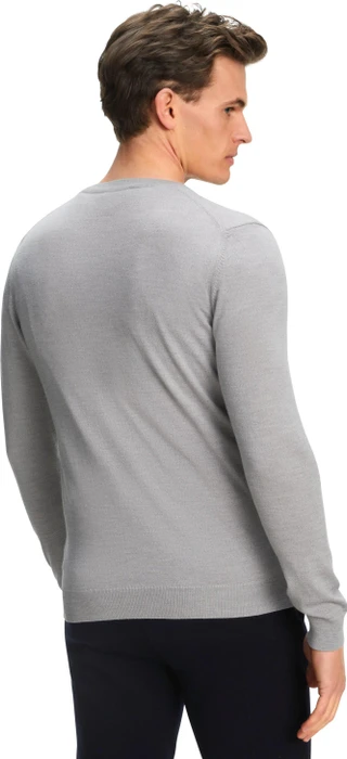 Falke Basic Apparel Cardigan V-Ausschnitt Strickjacke light grey (Herren)