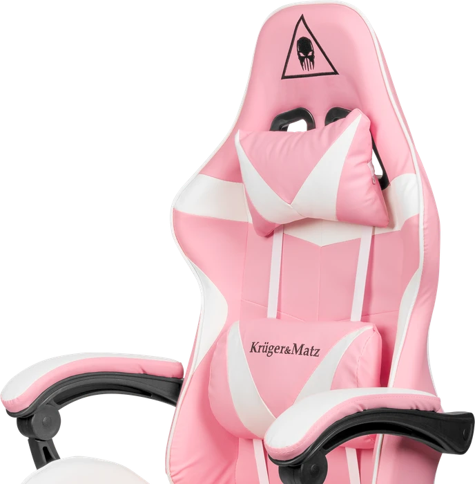 Krüger&Matz Warrior GX-150 Gamingstuhl, rosa/weiß