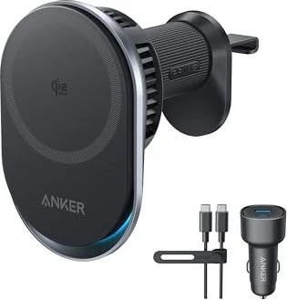 Anker Prime Kabelloses Kfz-Ladegerät (MagGo, AirCool, Pad) schwarz