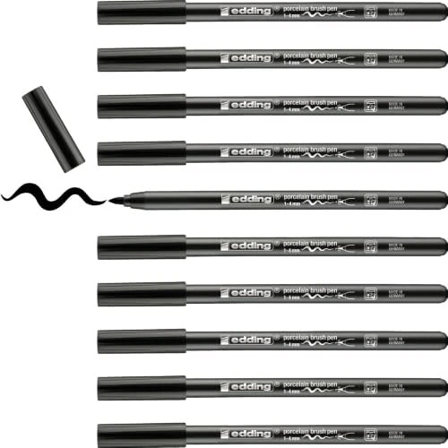 edding 4200 Porzellanpinselstift schwarz, 10er-Pack