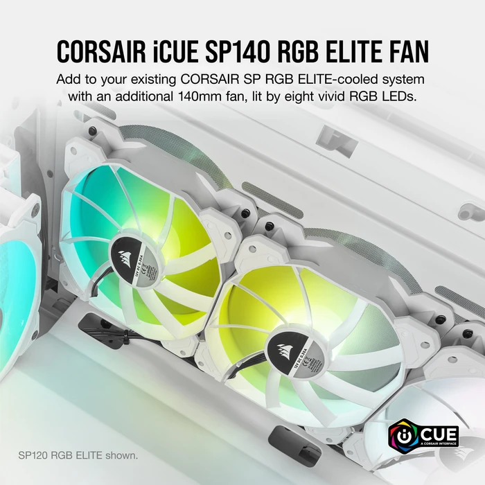 Corsair SP Series iCUE SP140 RGB Elite, weiß, 140mm