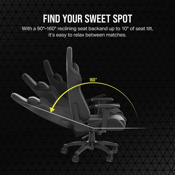 Corsair TC100 Relaxed Leatherette Gamingstuhl, schwarz