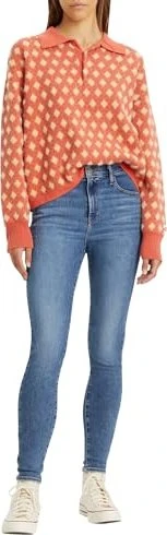 Levi's 720 High Rise Super Skinny Jeans medium indigo worn in (Damen)