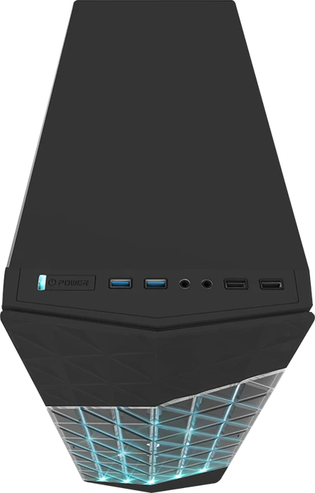 AZZA Onyx 260, schwarz, Glasfenster