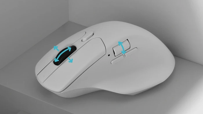 Keychron M6 Wireless Mouse weiß, 1K PixArt 3395, USB/Bluetooth
