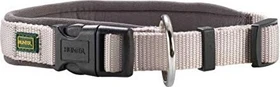 Hunter Neopren Vario Plus Halsung, Hundehalsband, Nylon, mit Neopren gepolstert, 35/2.0cm S, grau