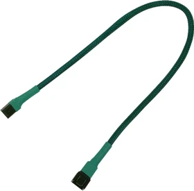 Nanoxia 3-Pin Verlängerung, sleeved, 30cm, grün (NX3PV30G)