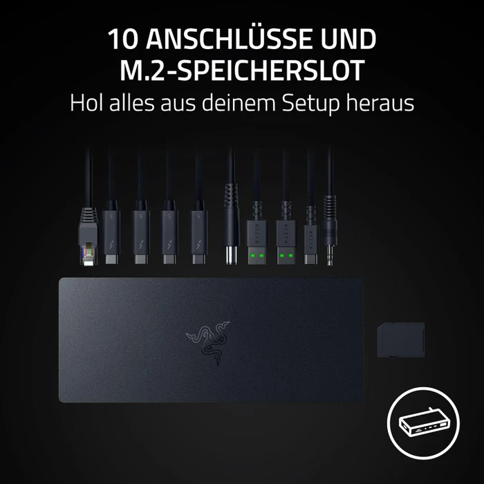 Razer Thunderbolt 5 Dock, schwarz, EU, Thunderbolt 5 [Buchse]
