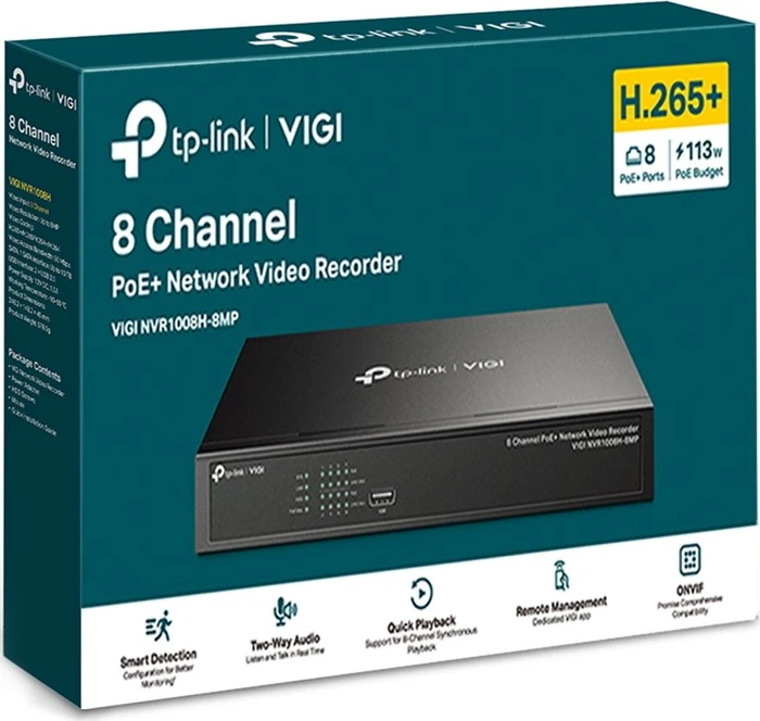 TP-Link VIGI NVR1008H-8MP 8-Kanal, Netzwerk-Videorecorder