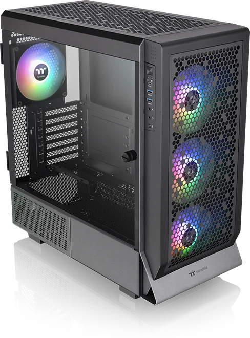 Thermaltake Ceres 500 TG ARGB, schwarz, Glasfenster