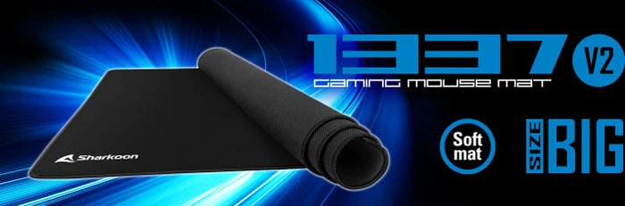 Sharkoon 1337 V2 Gaming Mat Big, 1200x600mm, schwarz