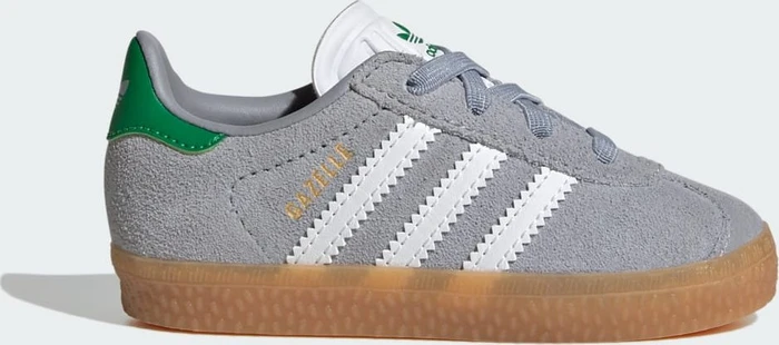 adidas Gazelle Comfort Closure Elastic Laces halo silver/cloud white/green (Junior)