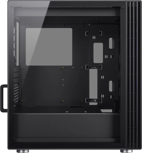 Jonsbo U6 Black, schwarz, Glasfenster