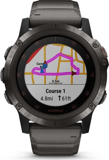 Garmin Fenix 5X Plus Sapphire Titan mit Titanarmband