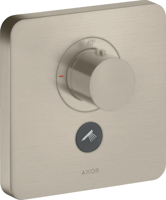 Hansgrohe Axor ShowerSelect Thermostat HighFlow für 1 Verbraucher und zusätzlichen Abgang brushed nickel