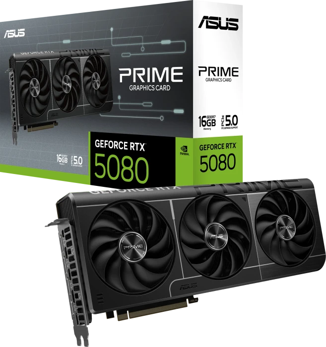 ASUS Prime GeForce RTX 5080, PRIME-RTX5080-16G, 16GB GDDR7, HDMI, 3x DP